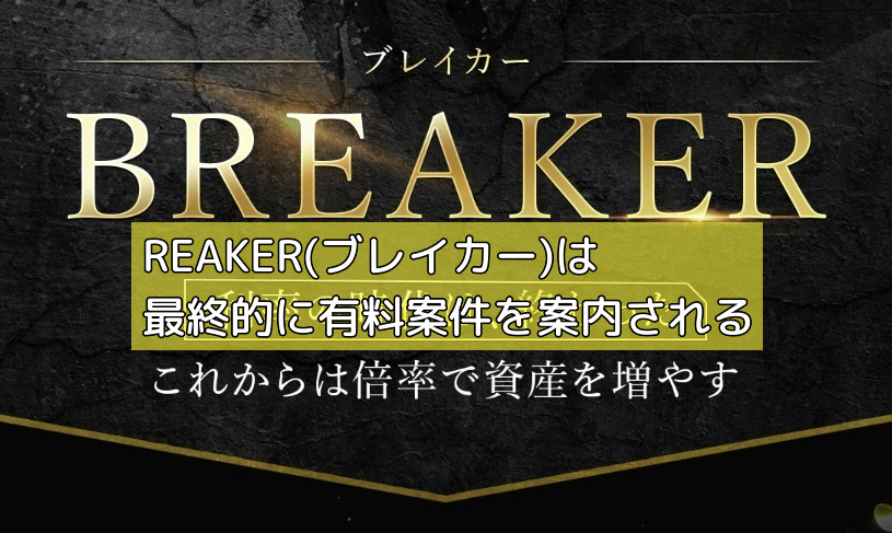 REAKER(ブレイカー)は最終的に有料案件を案内されるの画像